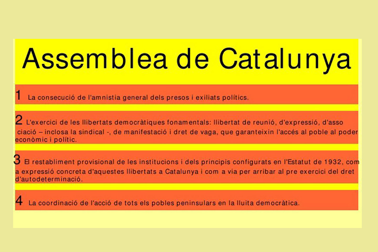 Assemblea de Catalunya, els tres punts de sutura de l’antifranquisme